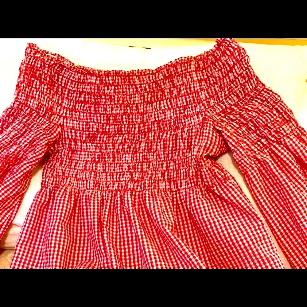 CLEARANCE SALE Smocked off the shoulder dress